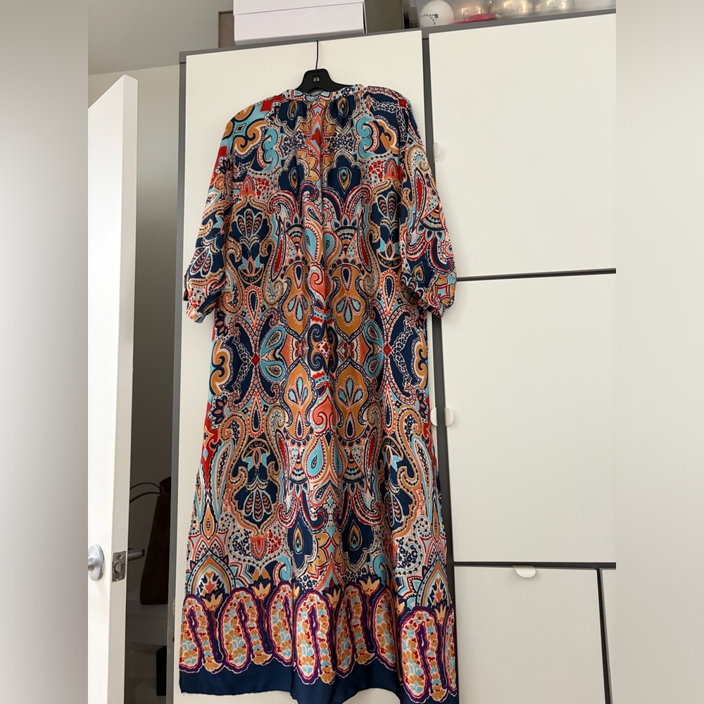 Zara Multicolor Paisley Midi Dress